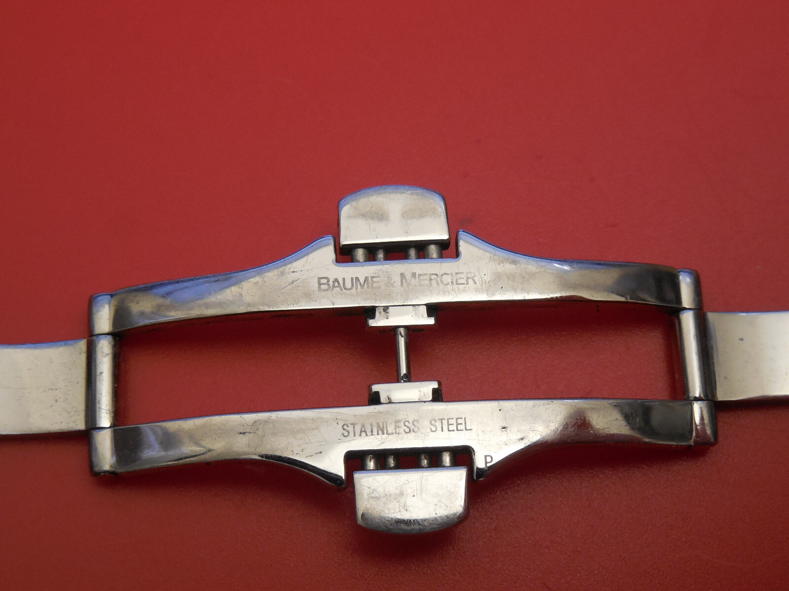 BAUME MERCIER SOLID SS CAPELAND GM AUTOMATIC STRAP BAND BRACELET BUCKLE 19MM