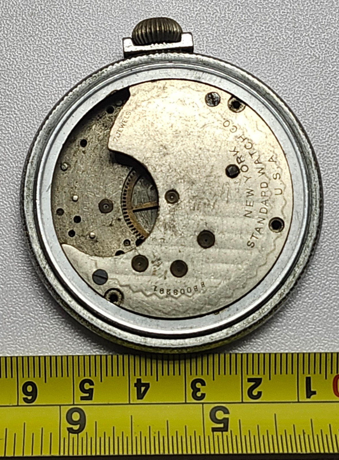 Antique New York Standard 7J Pocket Watch Movement – Size 18s? – Parts/Repair –