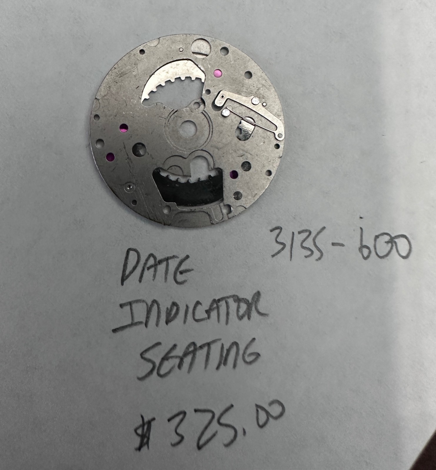 Rolex 3135 600 Seating, Date Indicator, Date Disc And Jumper