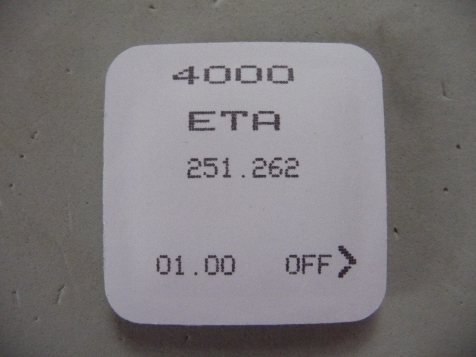 NOS ETA 251.262 Chronograph Watch Circuit Board Movement Module