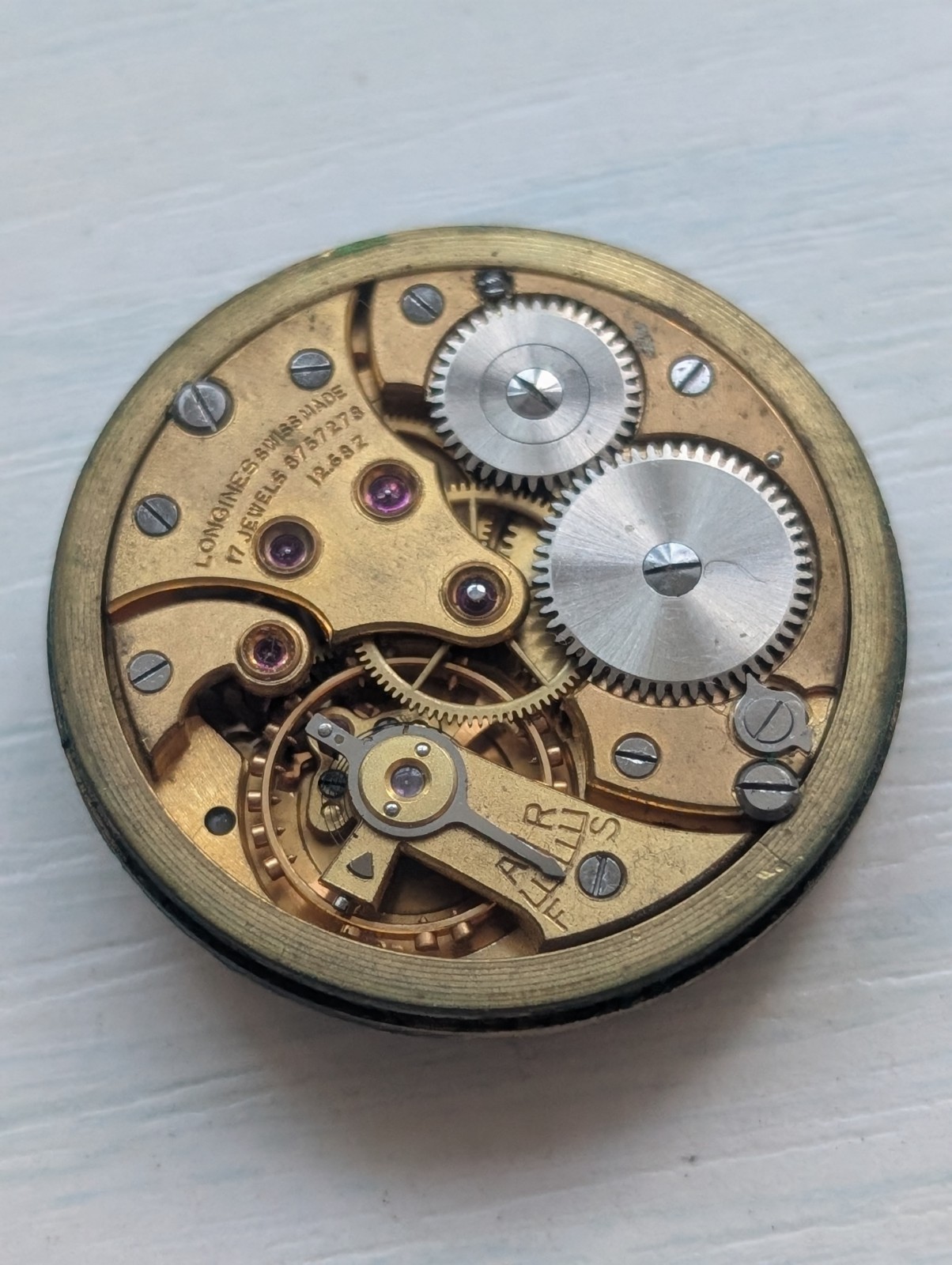 Vintage Longines 12.68Z Mechanical Watch Movement (Spares/Repairs/Good Balance)