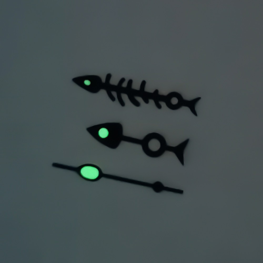 Green Luminous Fish Bone Watch Hands Pointer Needles Kit for NH35/NH36/4R/7S