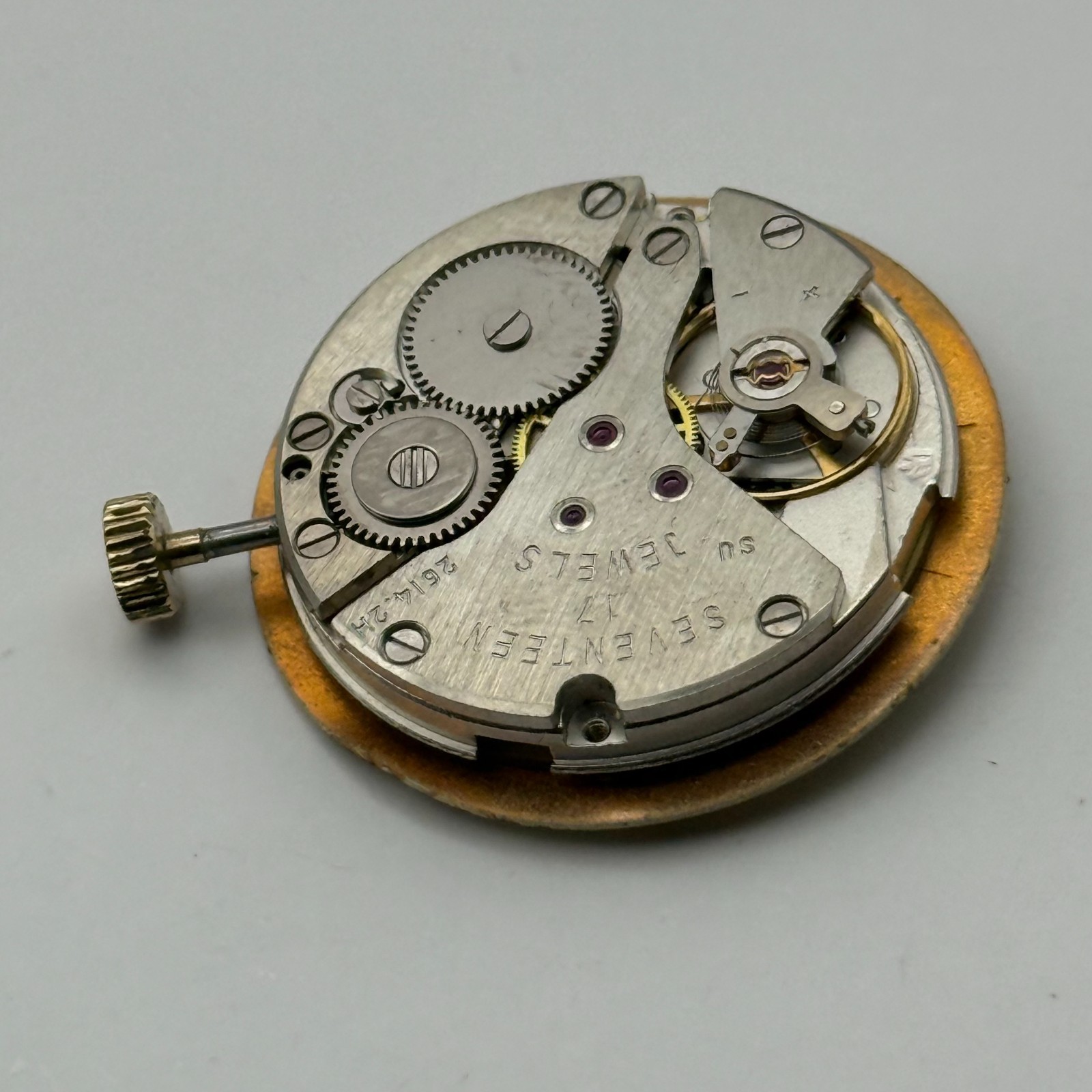 Poljot 2614.2H Watch Movement Sekonda Soviet 17 Jewels Manual Wind Parts 26.4mm