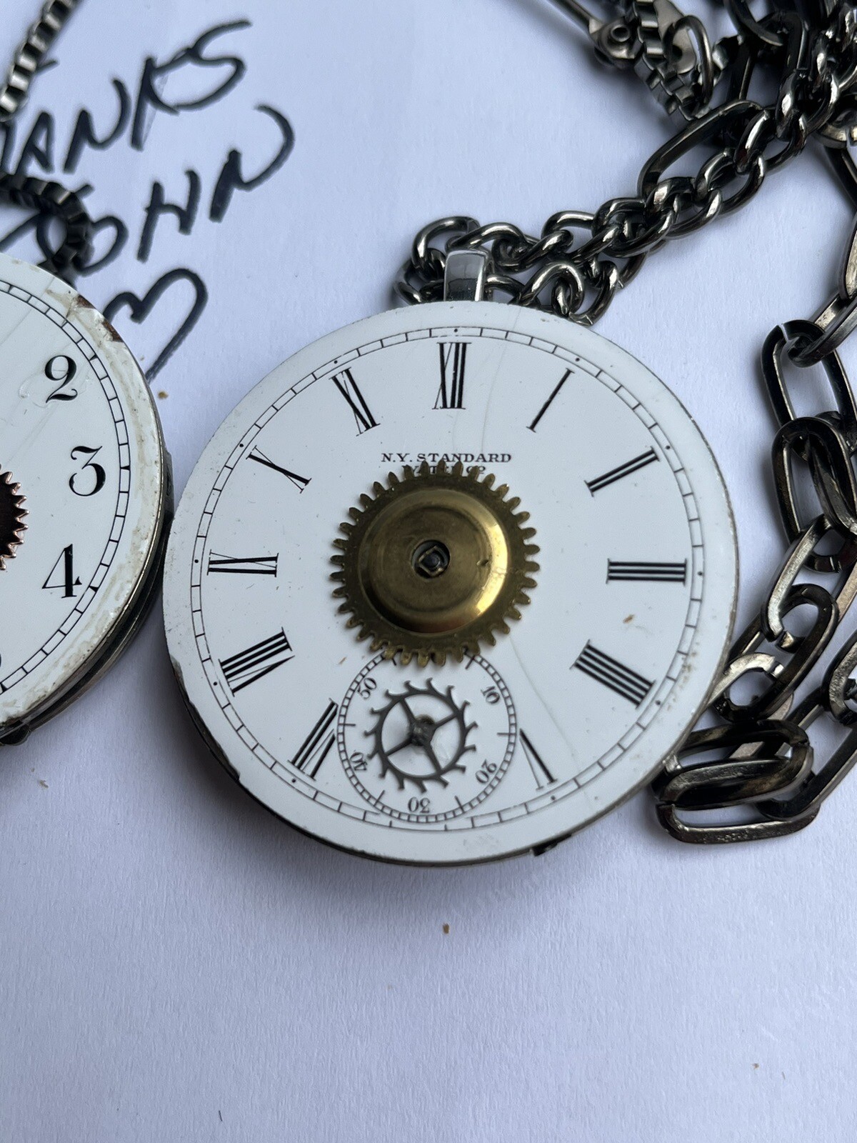 Pocket Watch Movement Lot Of 4 antique parts unusual pieces watches old