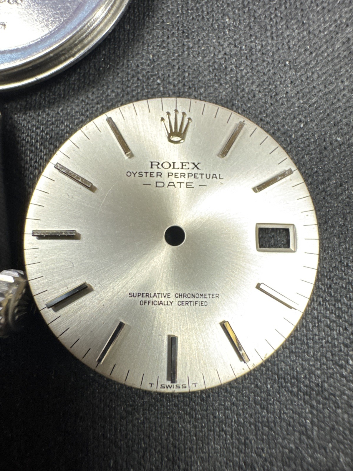 Original Rolex Date 34mm Stainless Steel Watch Case Complete- Ref: 1500!