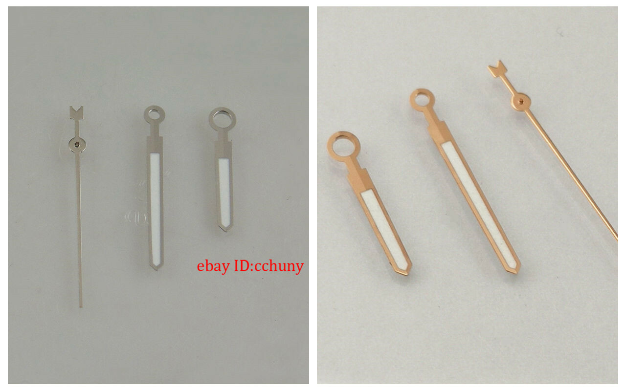 Silver/Rose gold Watch Hands Fit Miyota 8205 8215 821A DG2813 3804 Movement