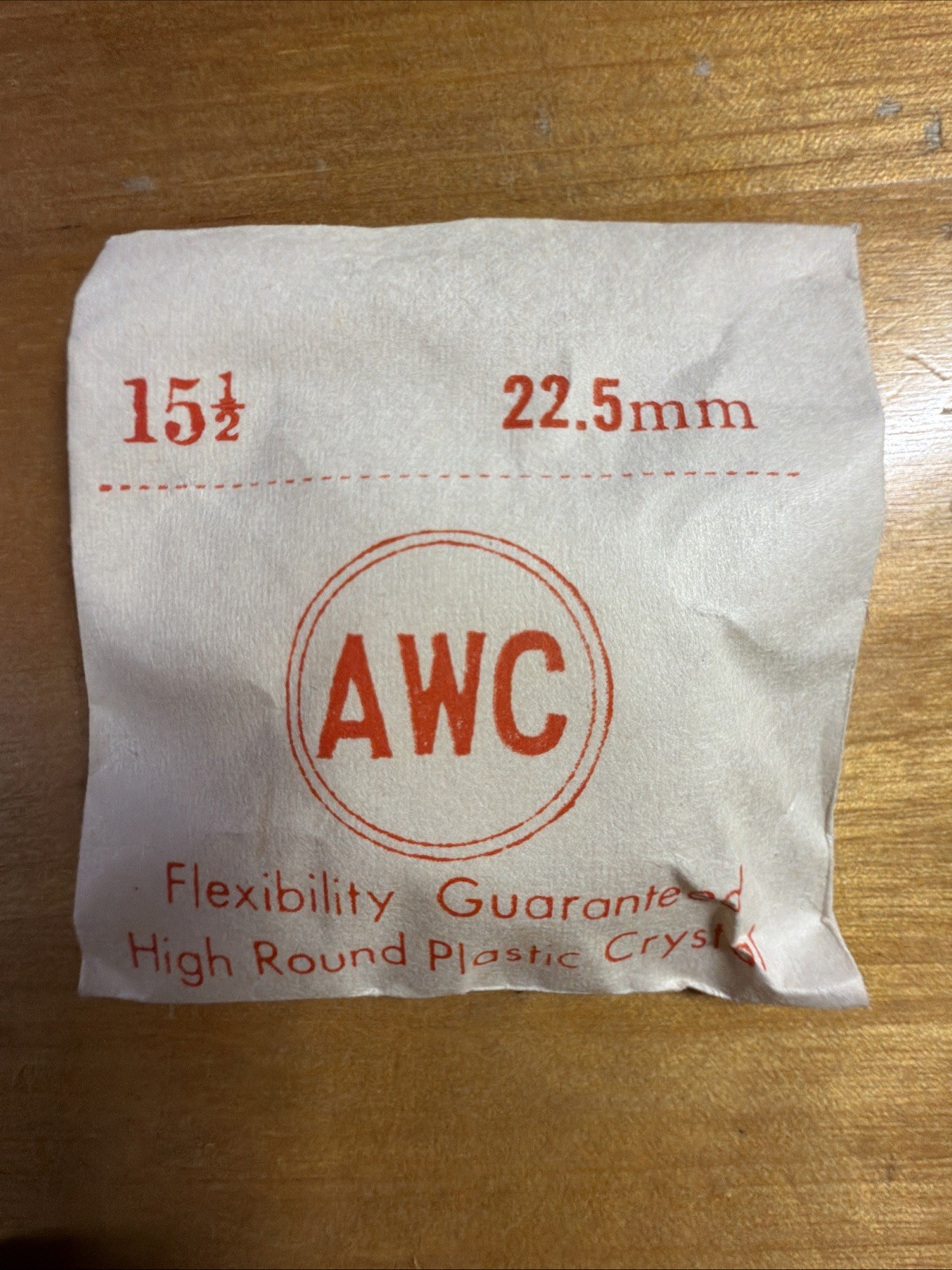 AWC High Round Plastic Crystal 15 1/2 22.5mm
