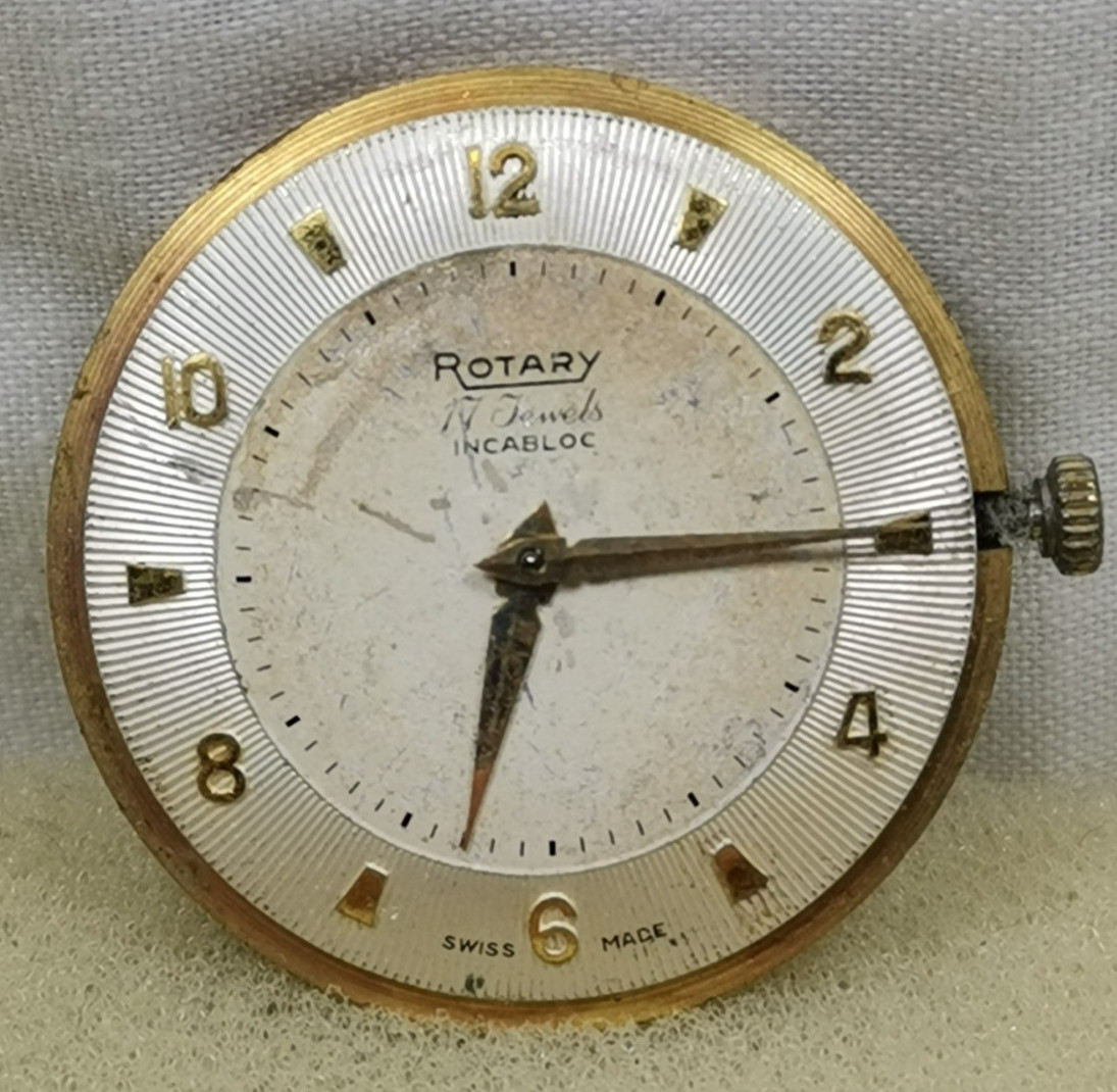 Rotary 17J. Cal A55/ (ETA 2370) Swiss Watch Movement Repair/Parts