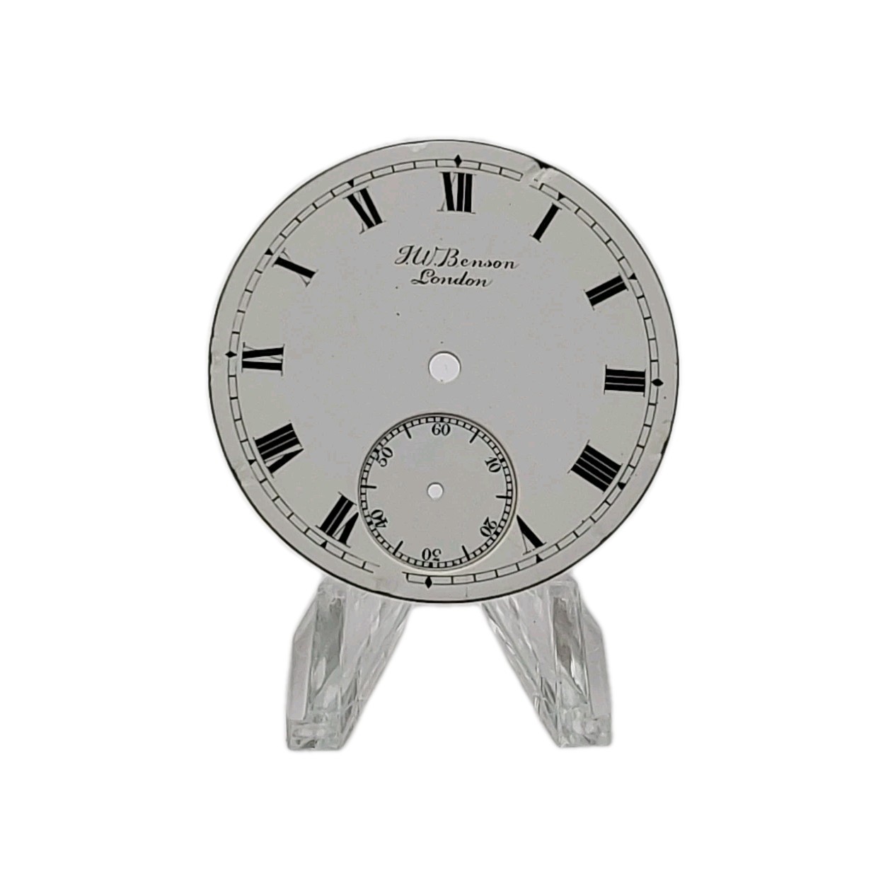 JW Benson 41.2mm London Enamel Pocket Watch Dial Only (601)