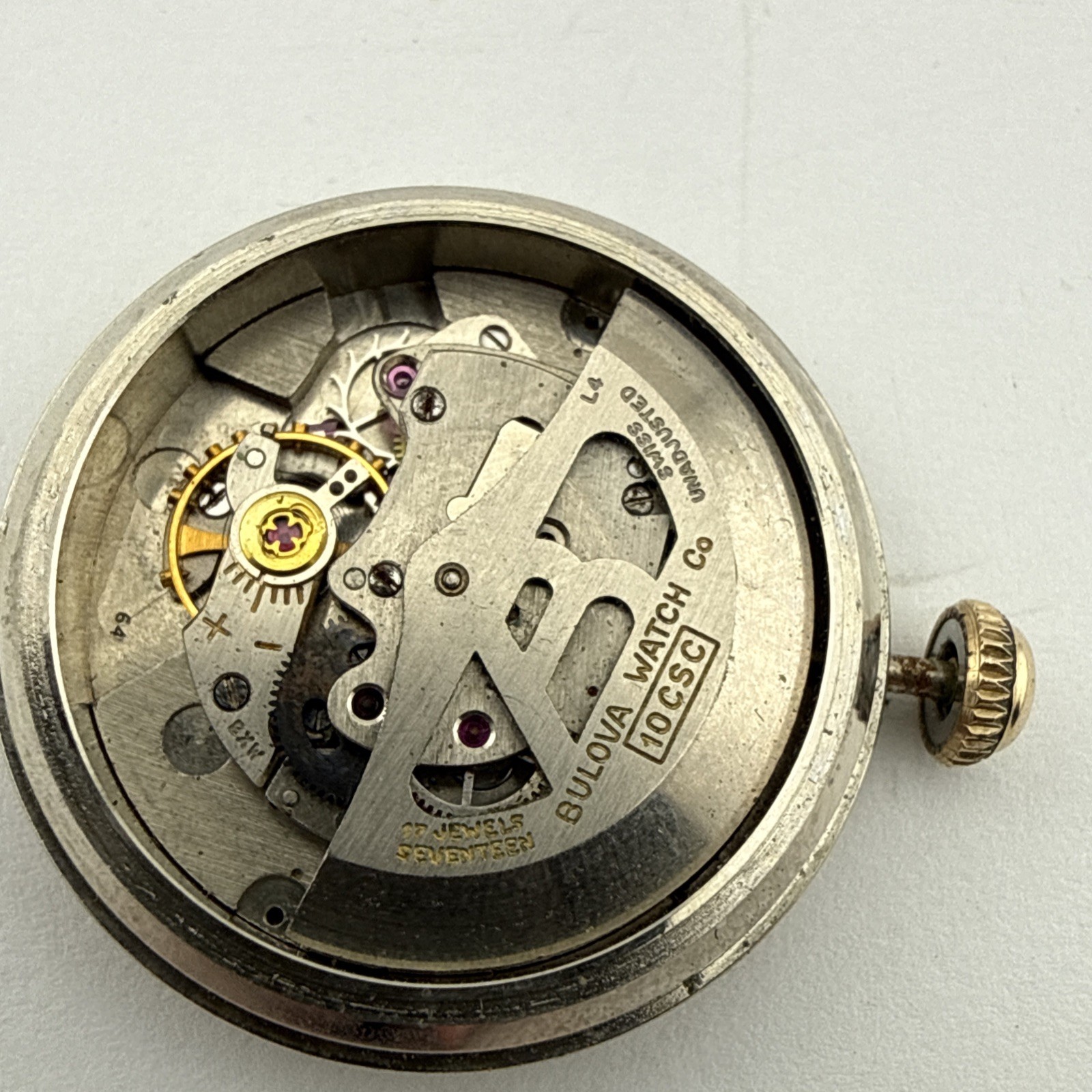 Bulova 10CSC automatic men’s Wristwatch movement – Good Balance Wheel Running