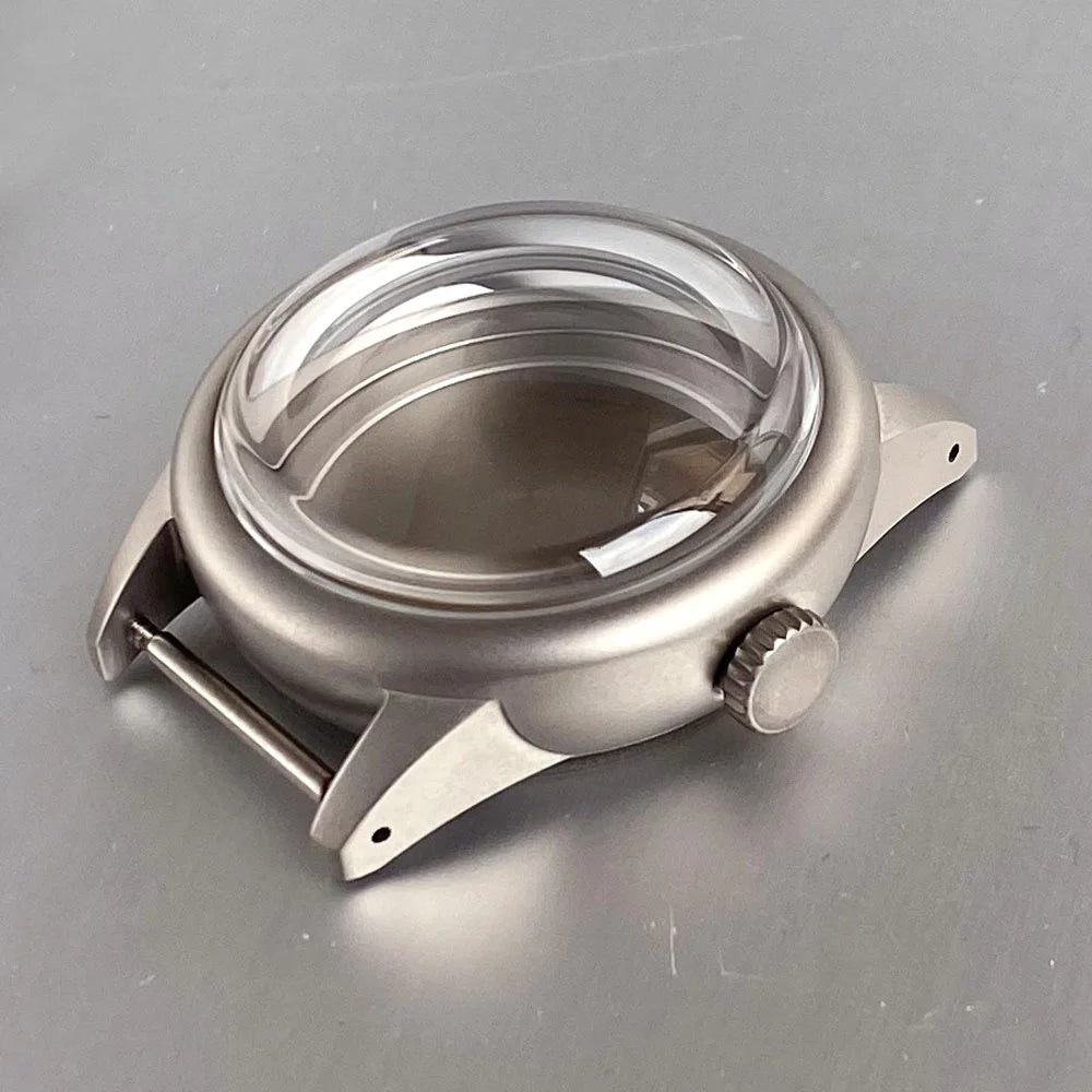 36mm Steel Brushed Watch Case Bubble Sapphire Fit NH34 NH35 NH36 ETA 2824 PT5000