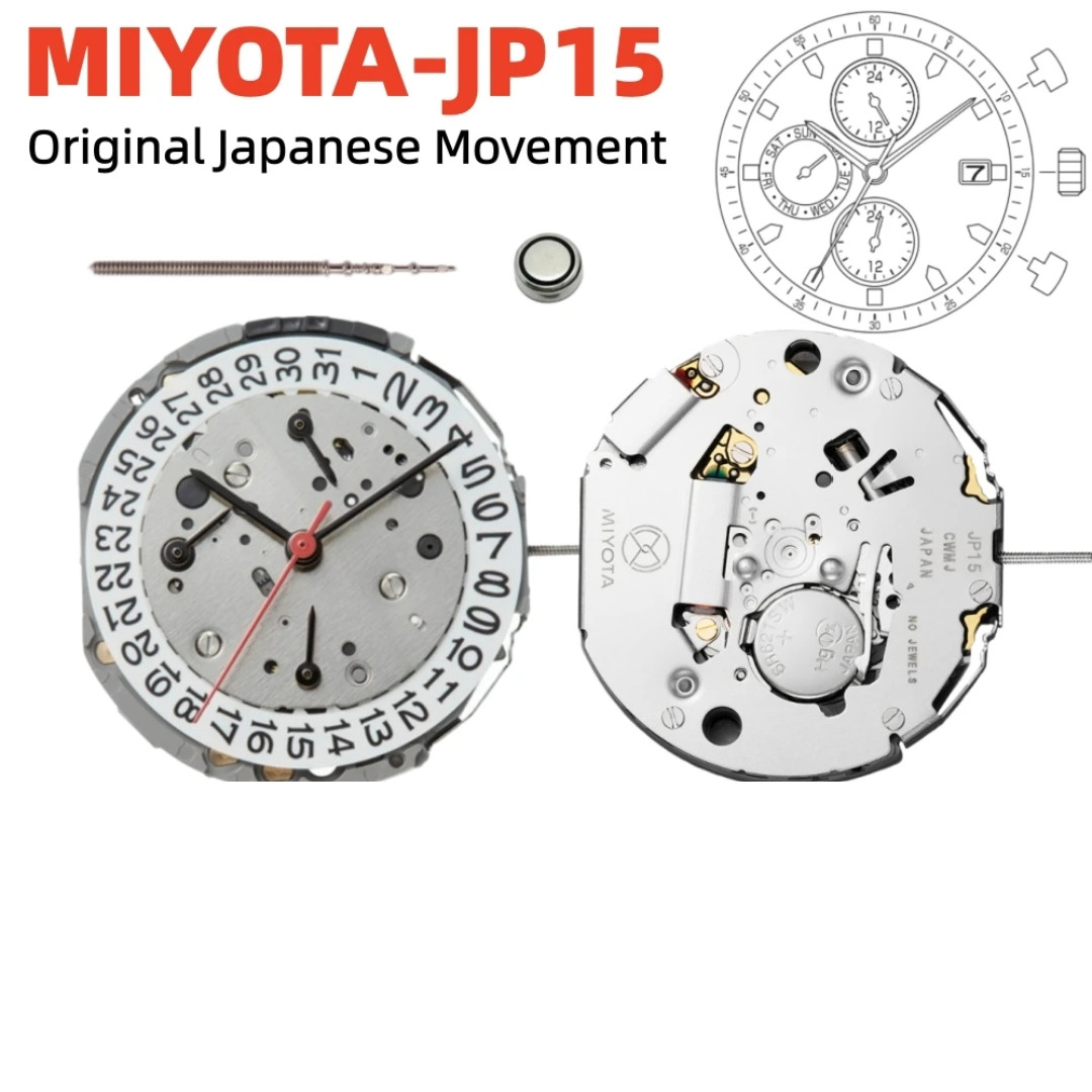 Genuine Miyota JP15 Chronograph Quartz Watch Movement Japan Made 3 Hands New