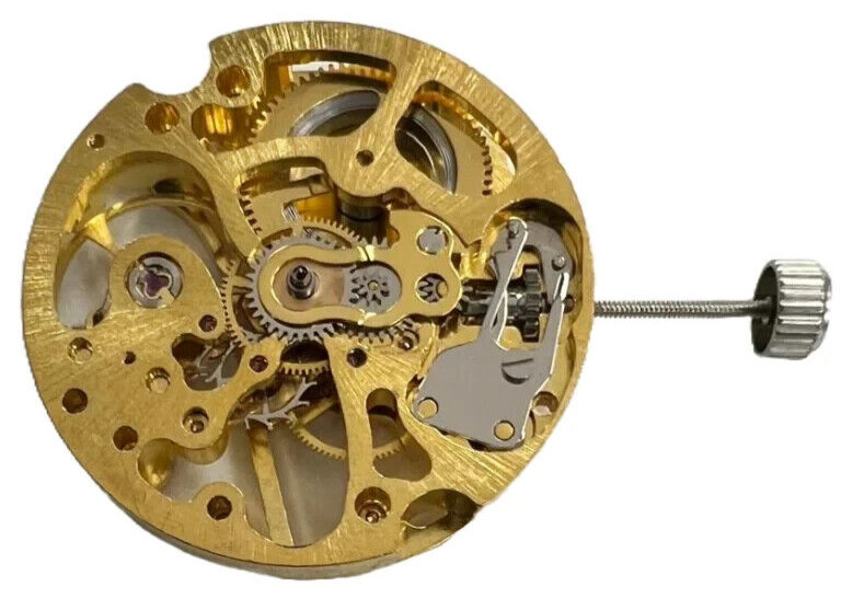 Hand Winding SKELETON Watch Movement 2650-G, 3 HANDS Overall Height 6.0mm