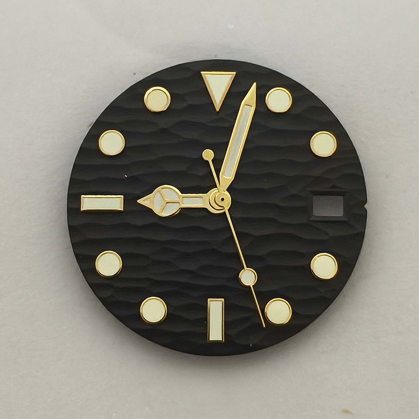 Green Luminous Watch Dial + Watch Hands Accessories for NH35/NH36/4R/7S Movement