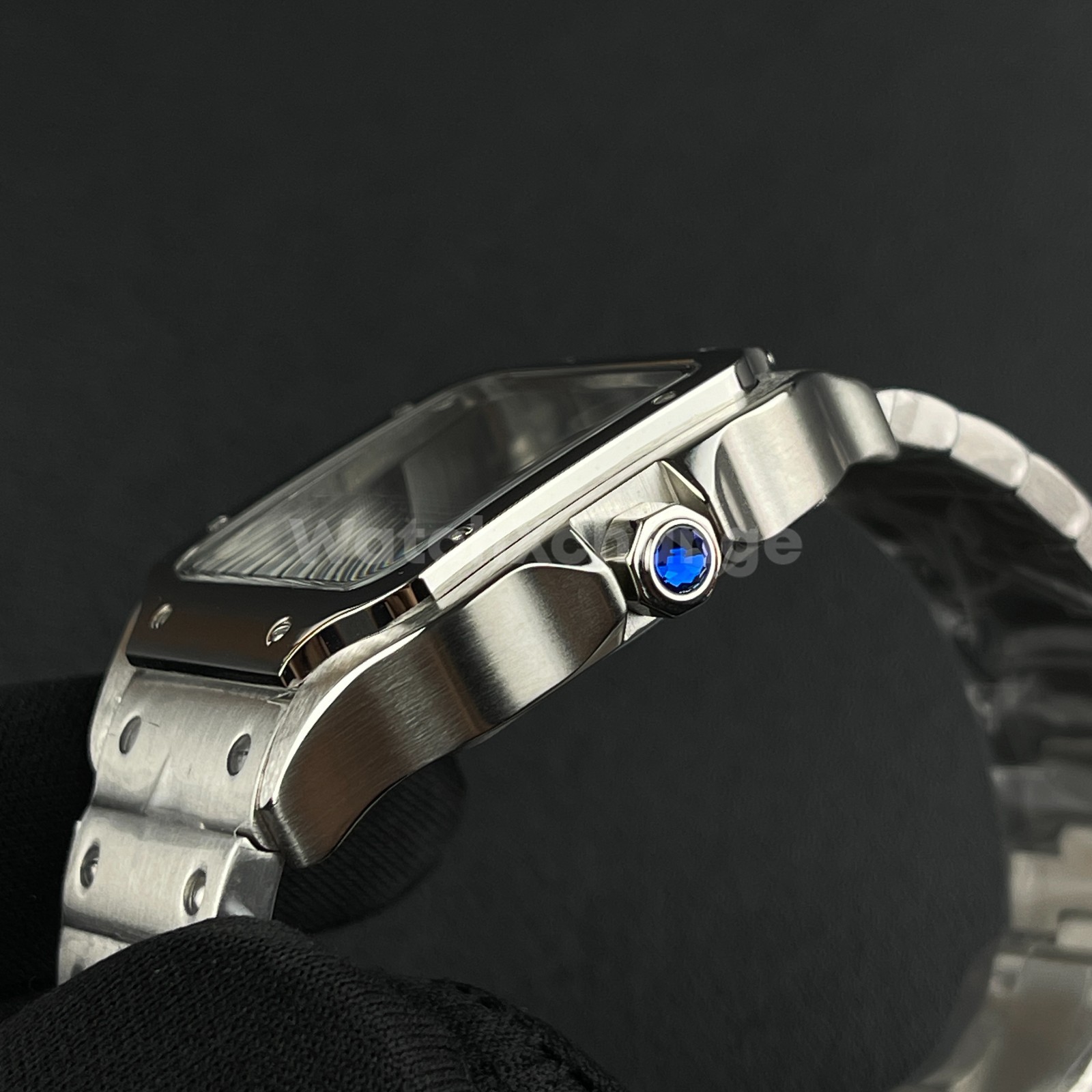 Silver 38mm Square Watch Case Stainless Steel NH35 4R35 NH36 4R36 Movements