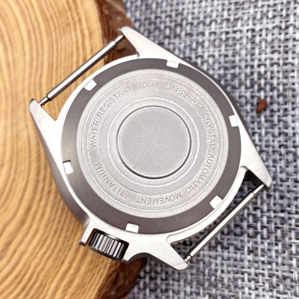 37mm Sapphire Glass Titanium Watch Case Fit NH35 NH36 ETA 2824 movement SKX 013