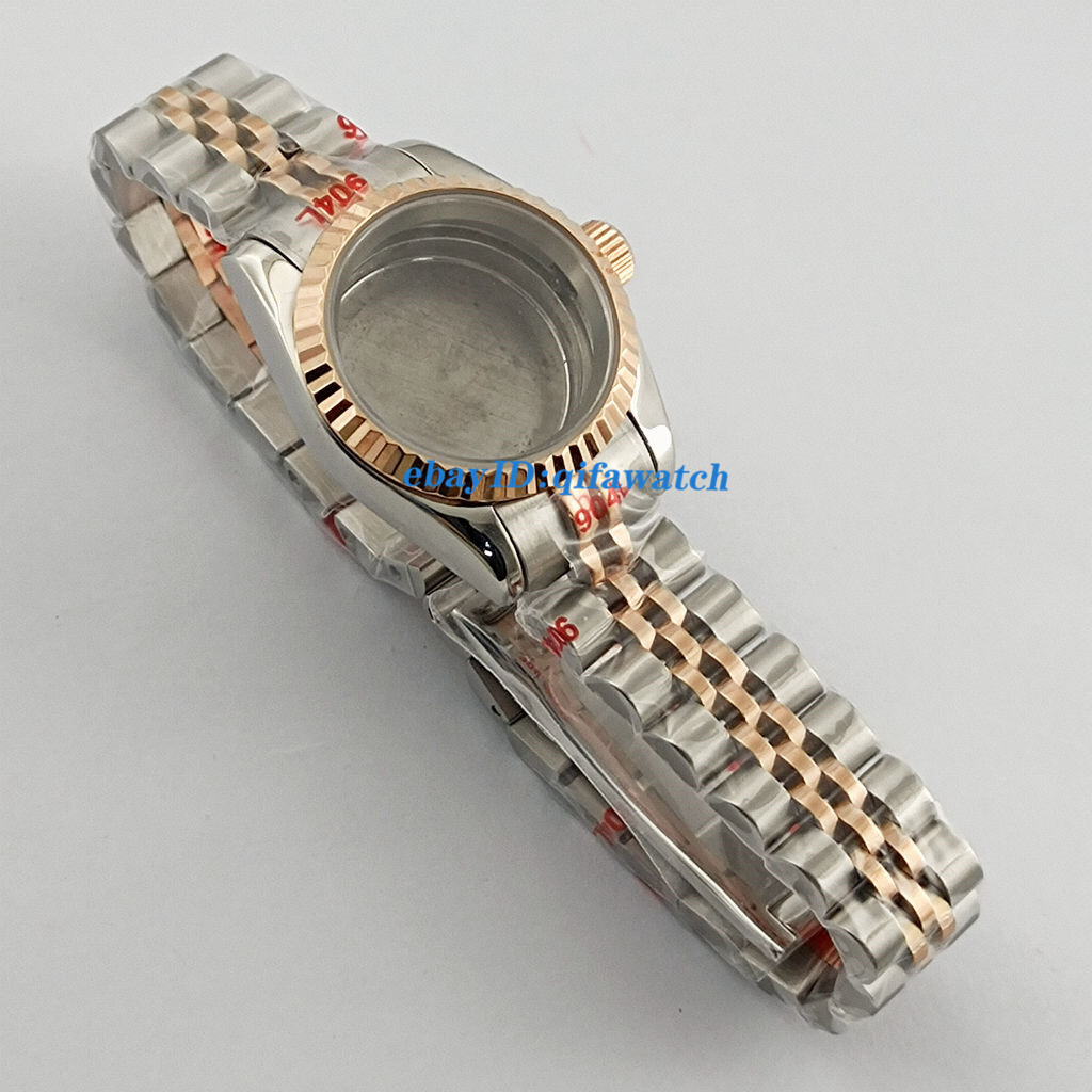 26mm silver rose gold woman watch dial hands case sapphire NH05 NH06 movement