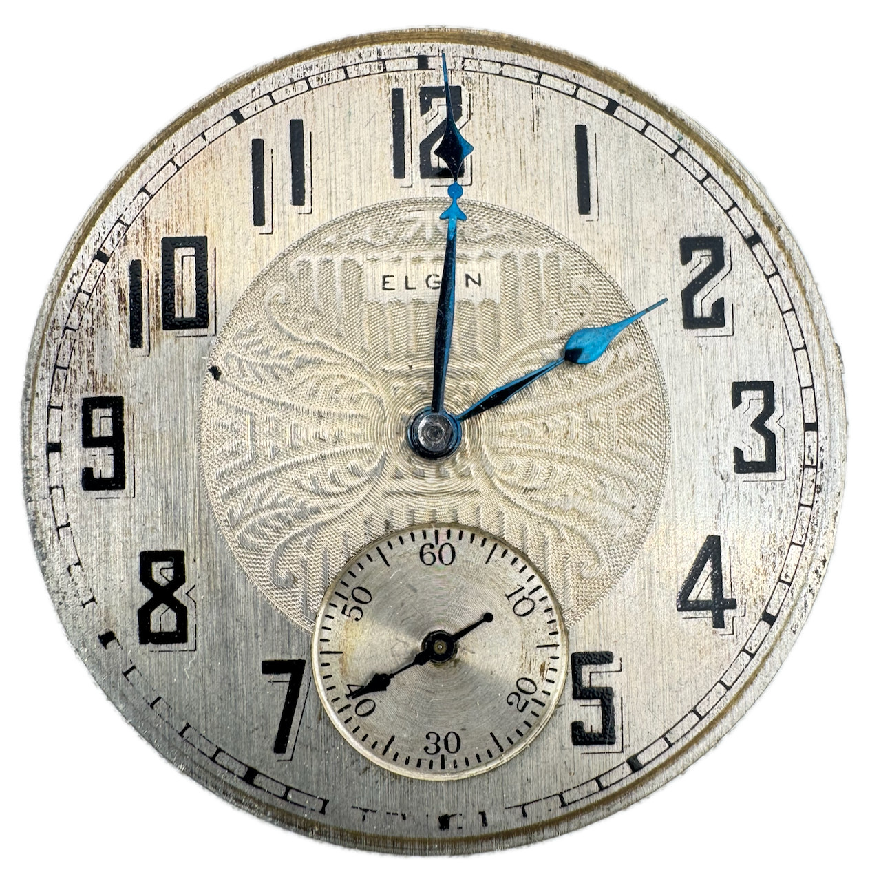 Antique 16s 1917 Elgin 7 17J Mechanical Art Deco Pocket Watch Movement 382 USA