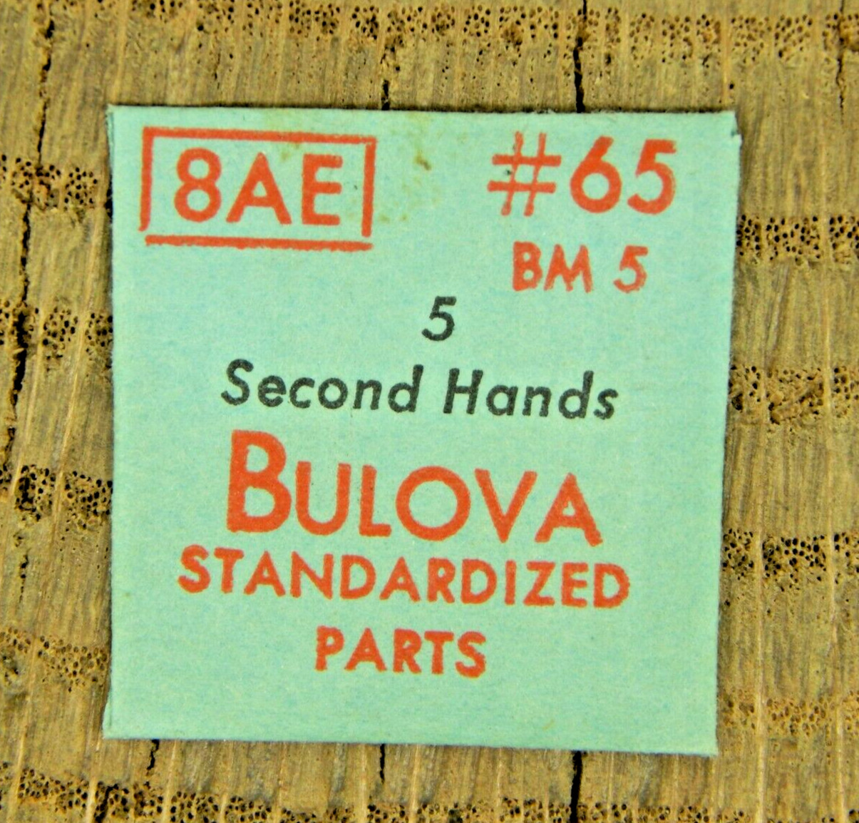 Genuine Bulova 8AE BM 5 Second Hand Set of 5 Watch Part 65 NEW OLD STOCK