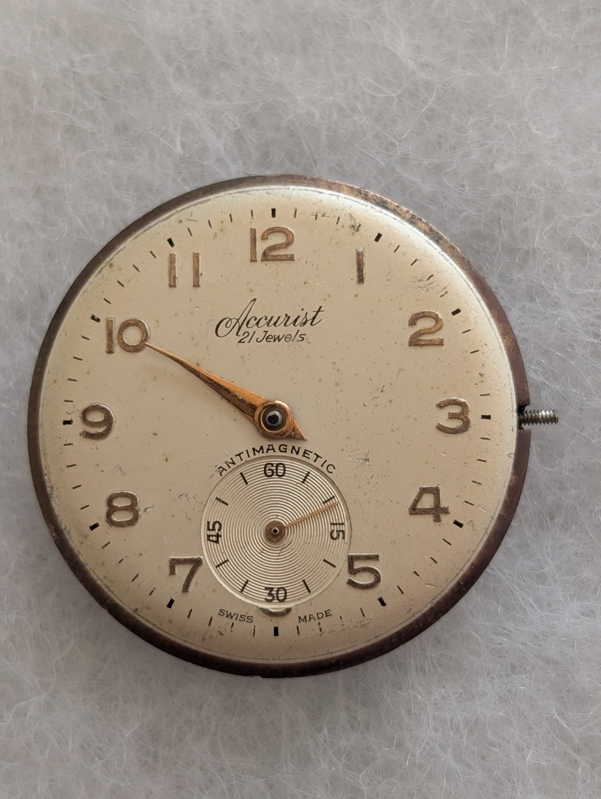 Vintage AS 1002/984 21J Mechanical Watch Movement (Runs/Untested)