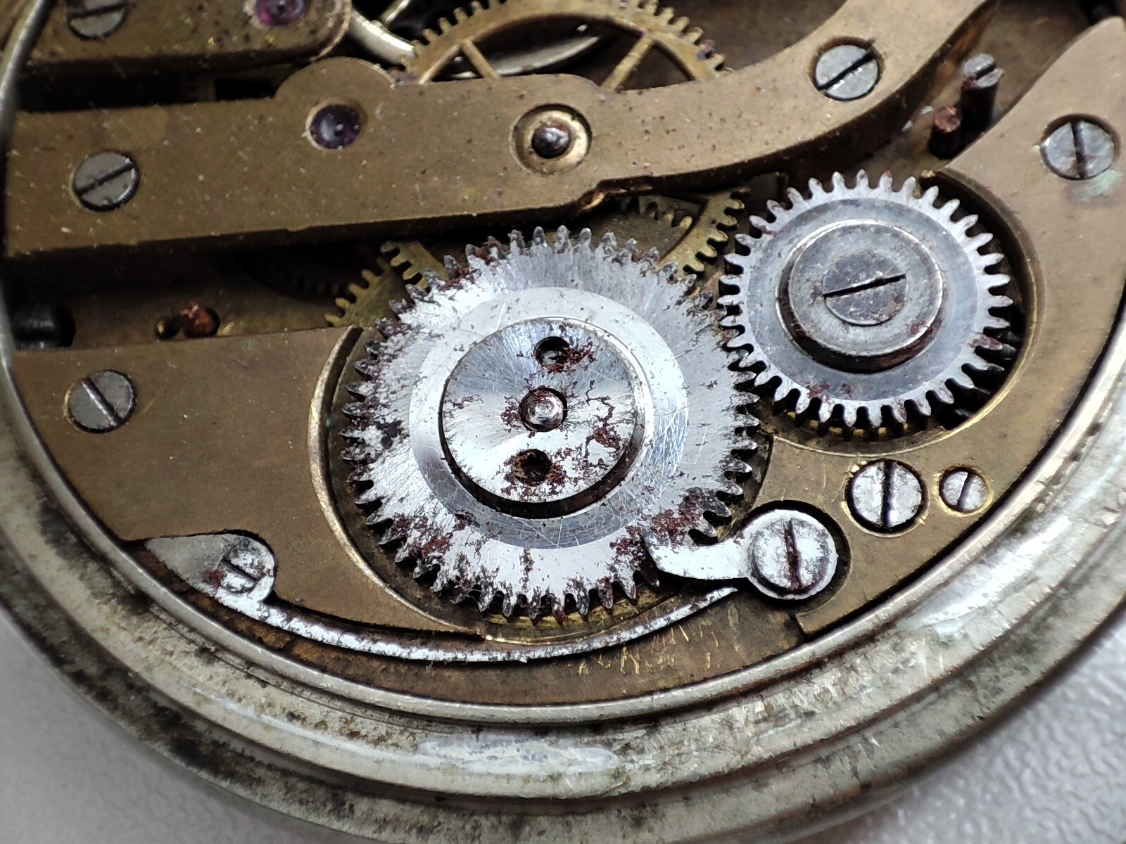 Argentan pocket Watch – 48.8 mm – for parts and spares