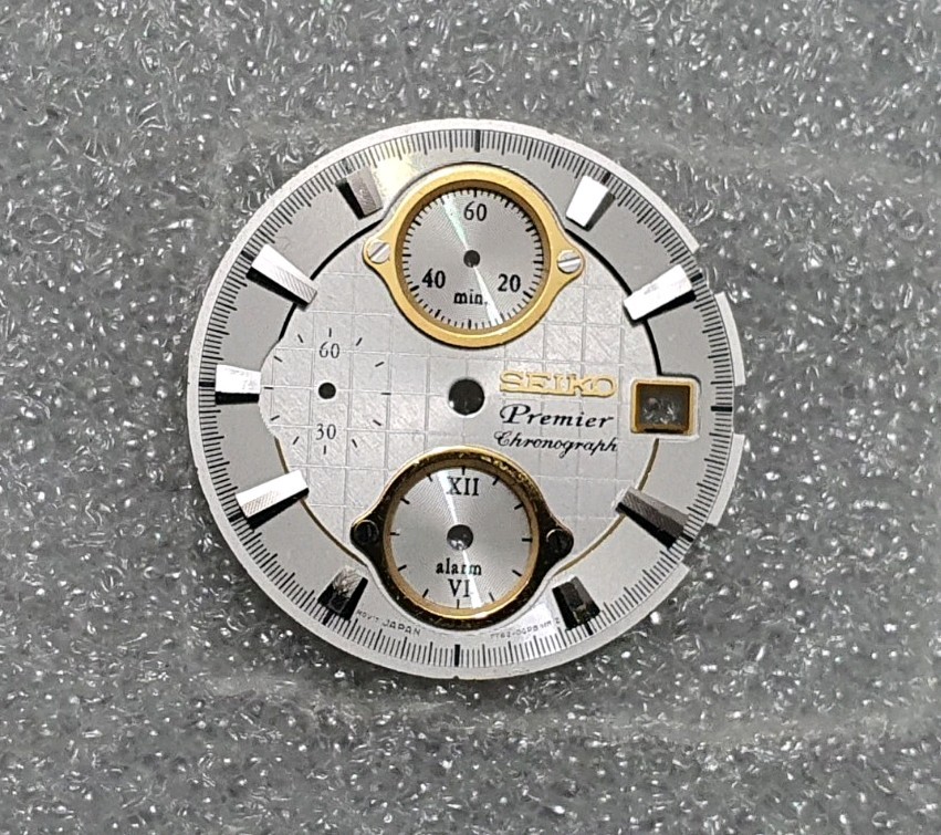 Seiko Premier Chronograph 7T62-0GP8 Watch Dial Part Genuine Seiko Dial Part