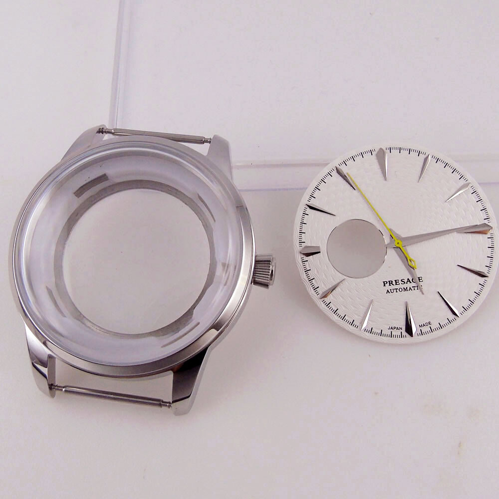 40mm Silver/Rose gold Coated Watch Case 35mm Dial Sapphire Glass Fit NH35A NH36A