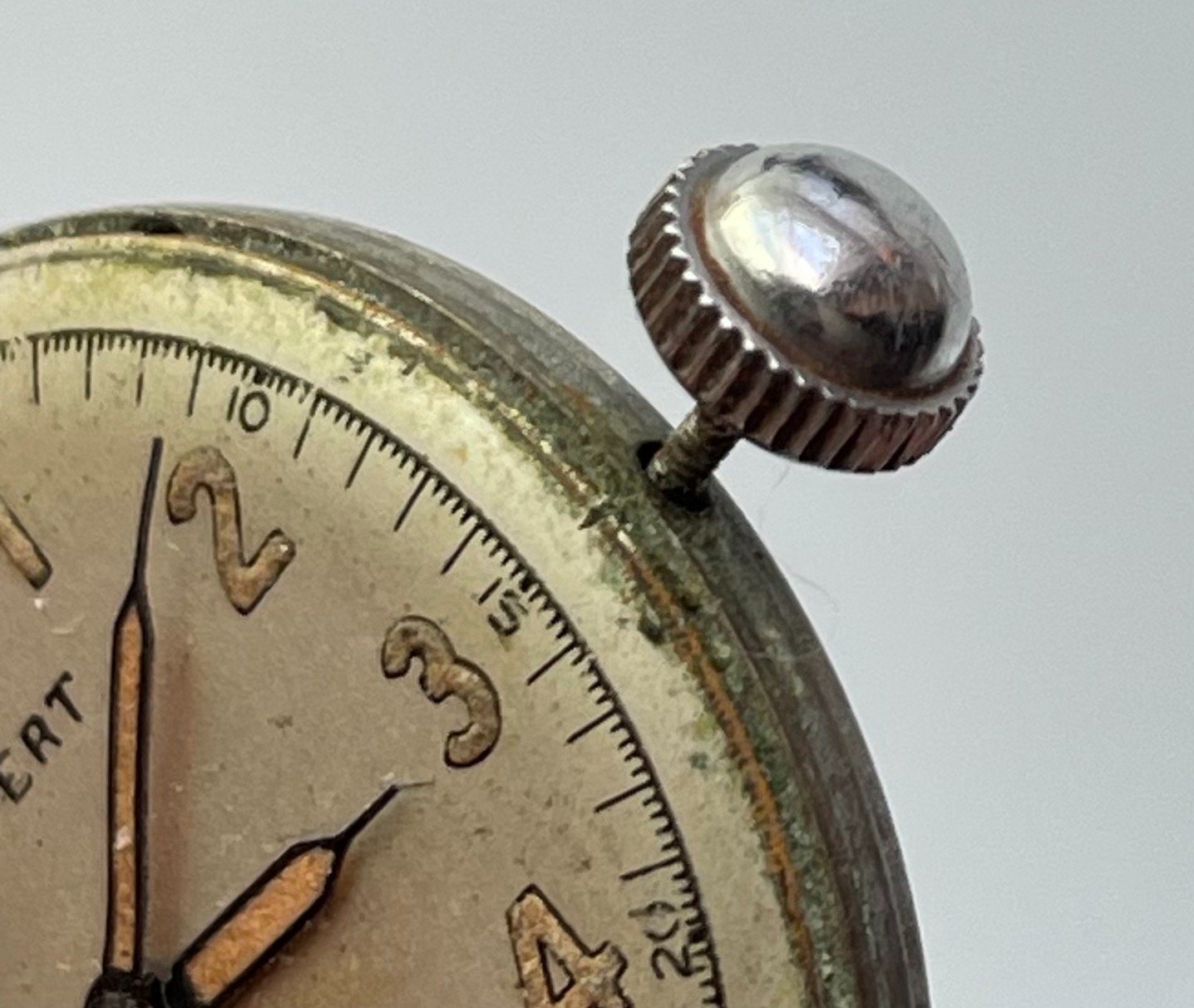 Vintage Calvert Military Style Watch Swiss 17 Jewels Movement Parts Only 26.1mm