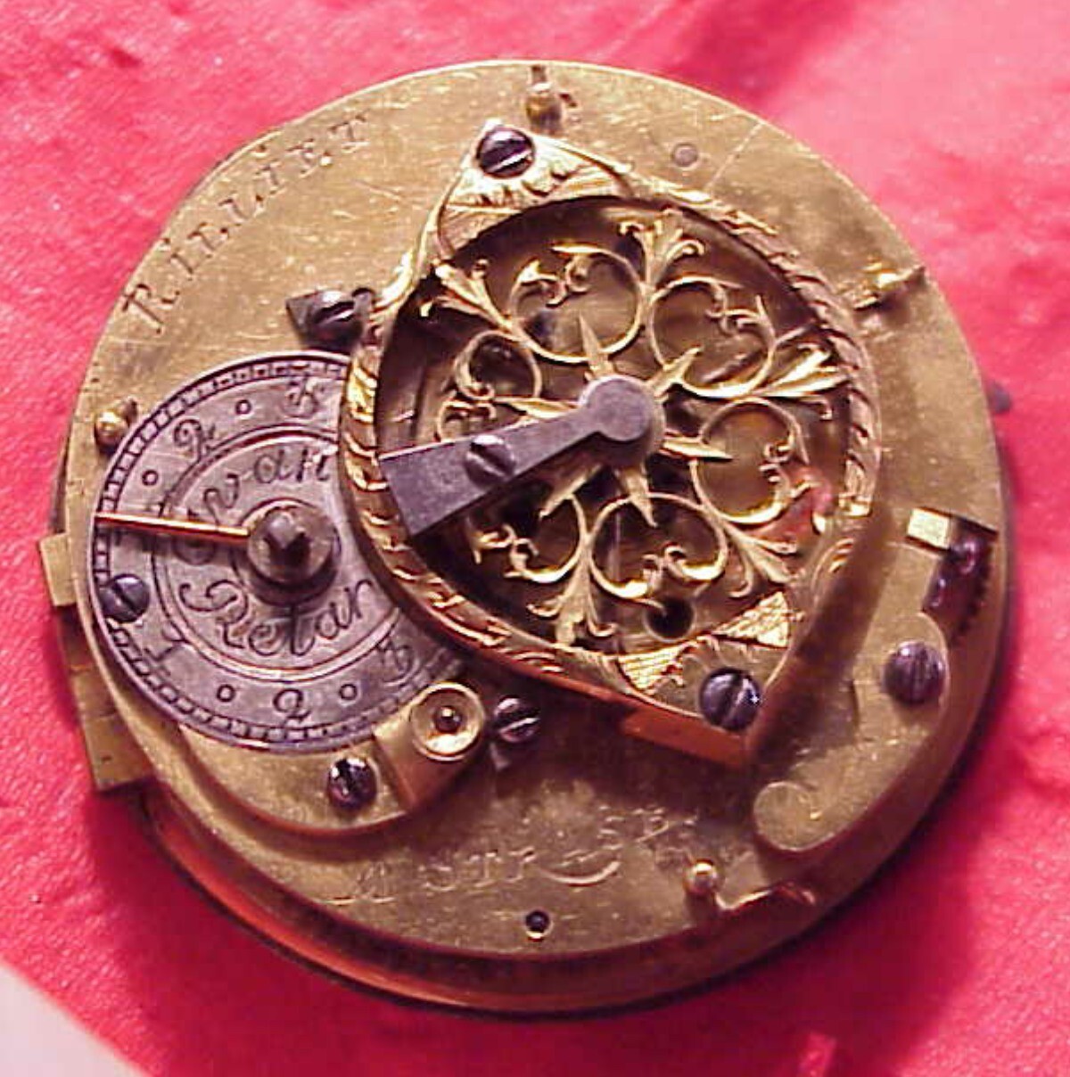 VINTAGE 36MM RILLIET A STRASBURG VERGE FUSS POCKET WATCH FRENCH MOVEMENT