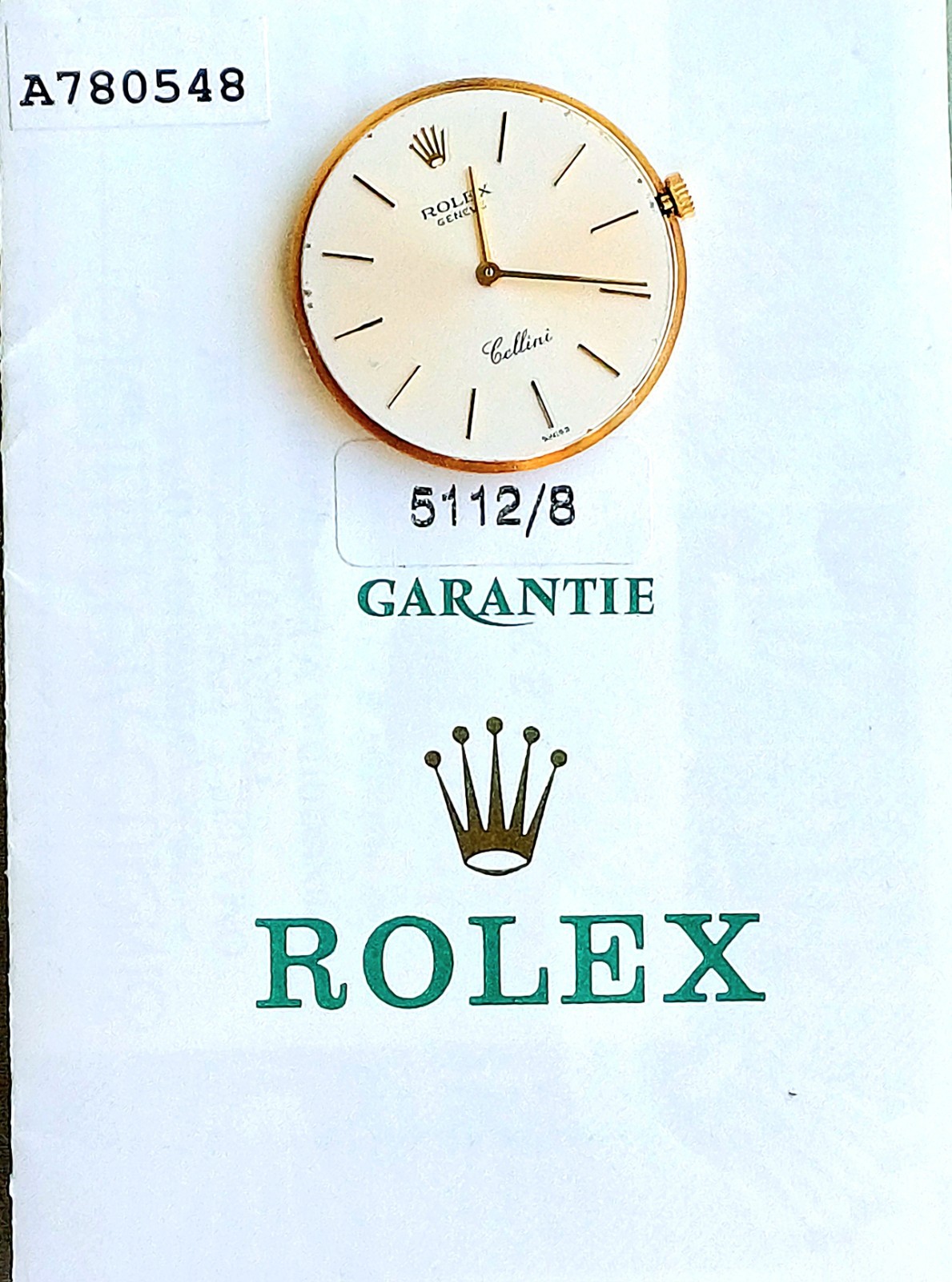Rolex Cellini 5112 Dial And Hands Movement