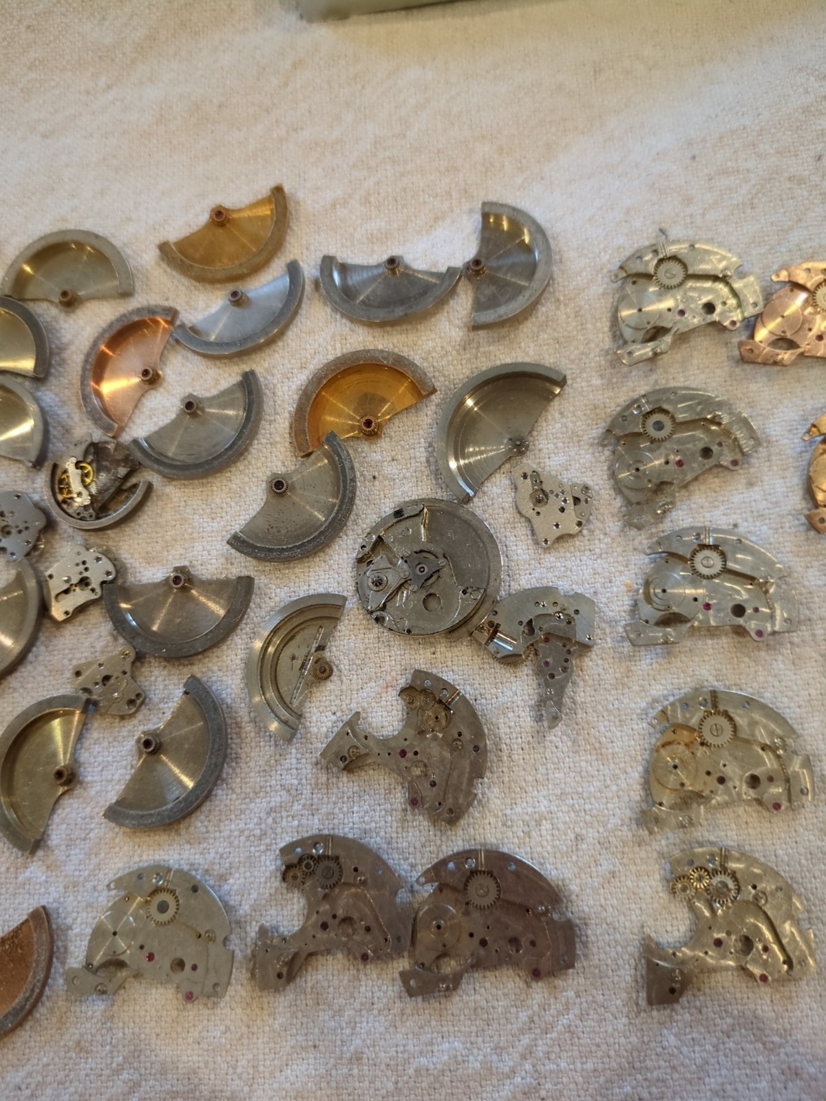Large Lot Of Vintage Automatic Bidynator Watch Rotor Parts. Over 4 Ounces!!