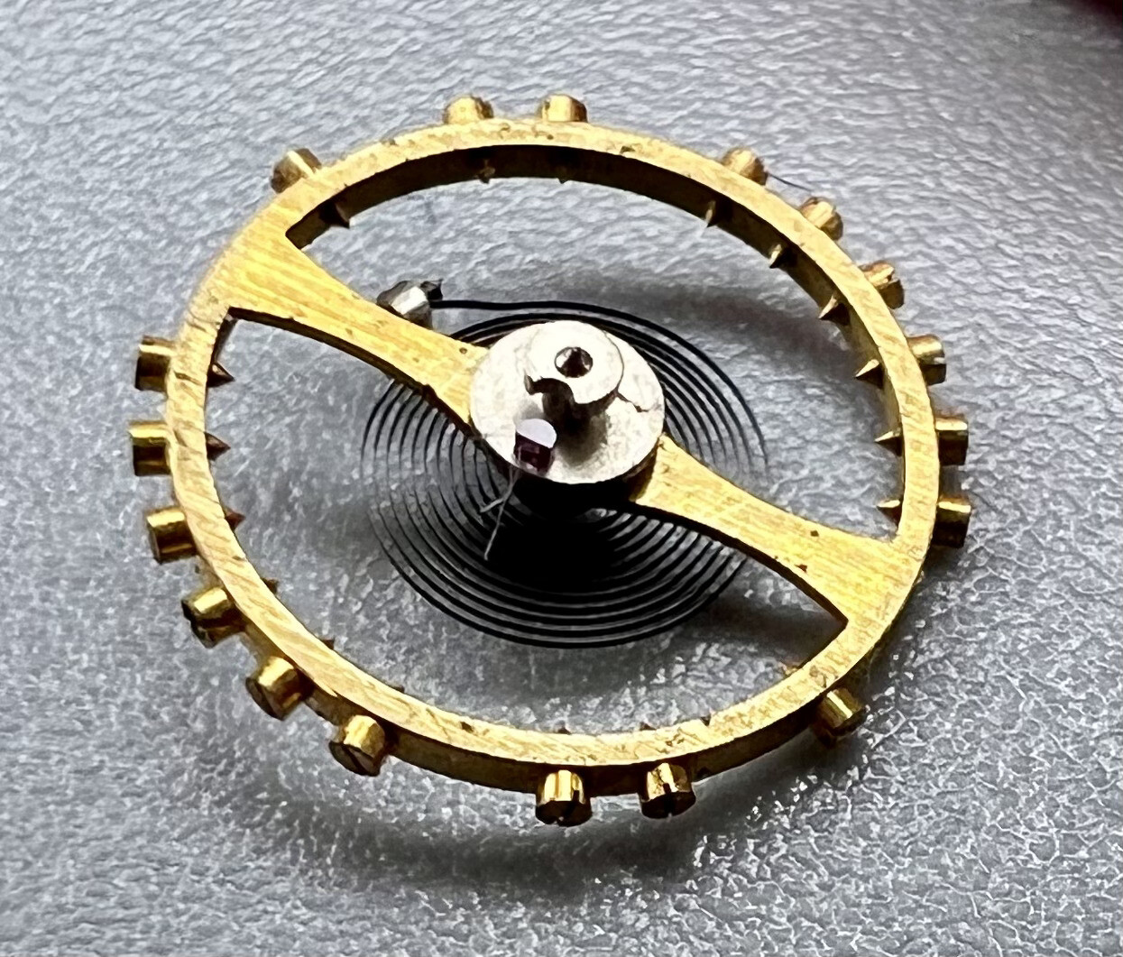 LOT of 2 FHF 6 3/4 120 BALANCE WHEEL SPRING #205-M SWISS WATCH PART Renata #U65