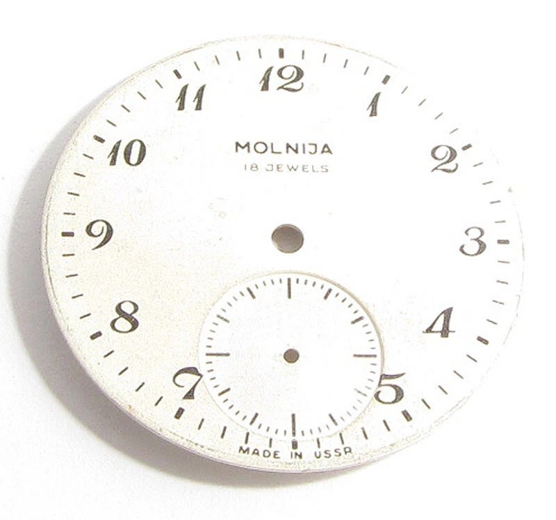 Export MOLNIJA Dial cal.3602 USSR Soviet Vintage for Pocket watch ORIGINAL 1970s