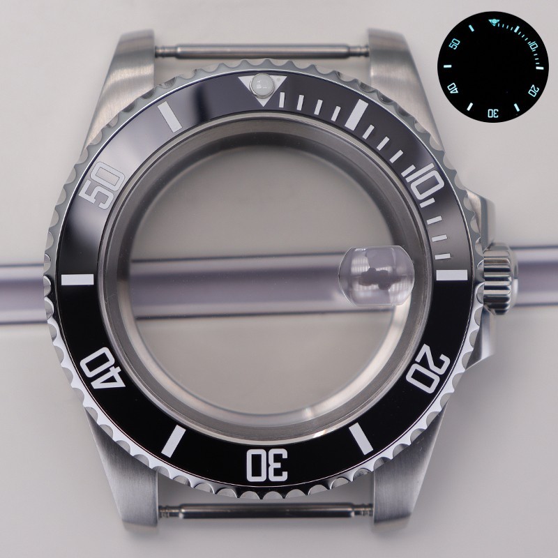 NH35 Watch Case Oyster Luminous SUB Blue 40mm STEEL 20ATM For Seiko NH35 ETA2824
