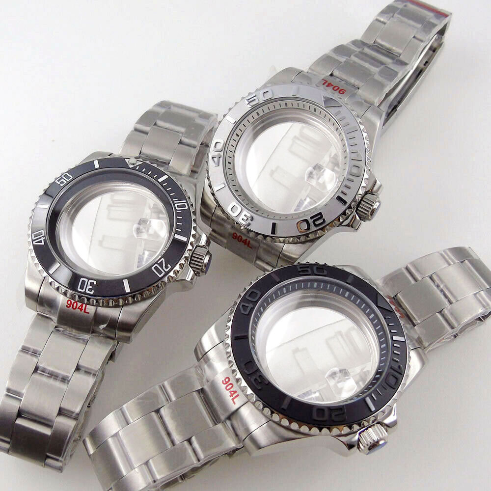 20atm 40mm Sapphire Glass Steel Chapger Ring Watch Case Fit NH34 NH35 NH36 2824