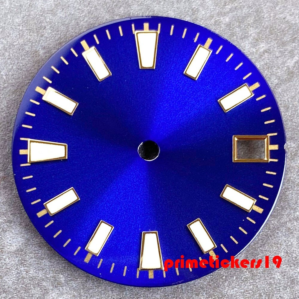 29mm NH35 Watch Dial+Hands Set Sunburst Date Window Lume Wristwatch Accessories