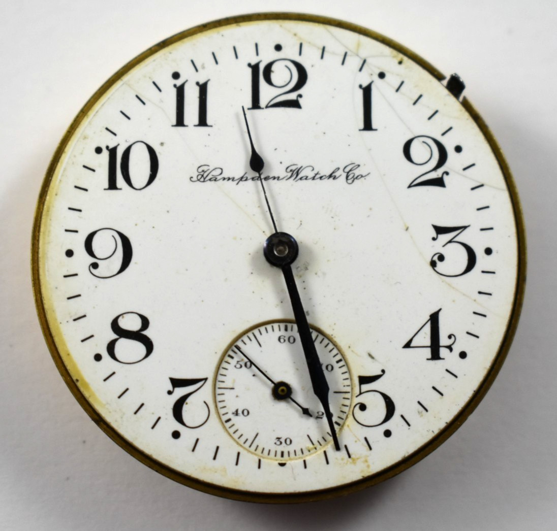 Vintage Hampden Champion 16s 7J Hunting Pocket Watch Movement lot.ed