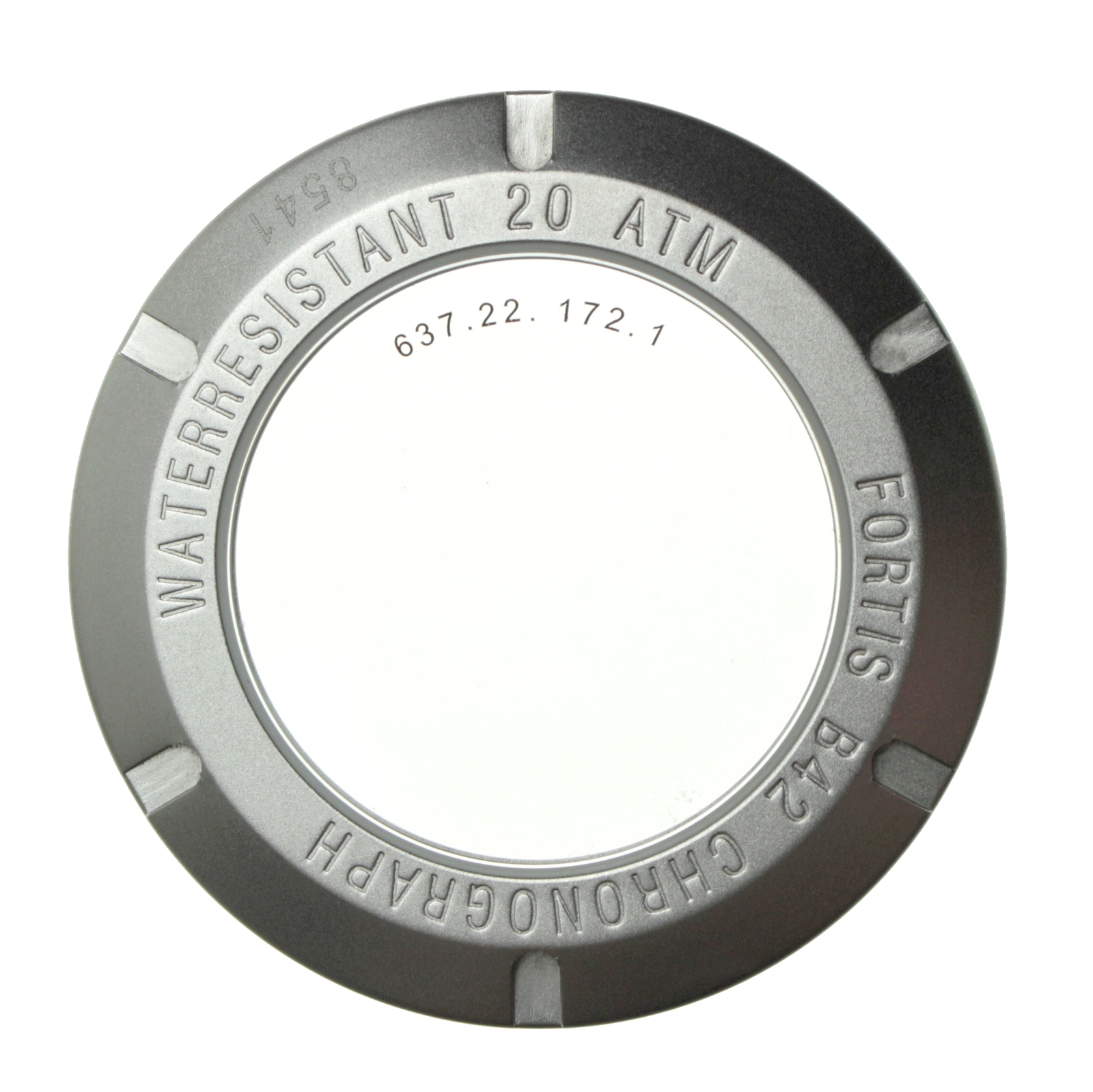 Genuine FORTIS glass case back, sandblasted, for B42 Flieger 637.22.172.1