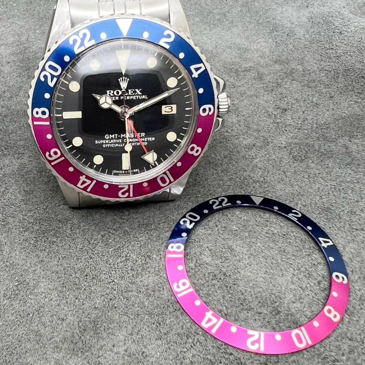 Rolex GMT-Master Bezel Insert Ref. 1675 Fuchsia Aftermarket Used