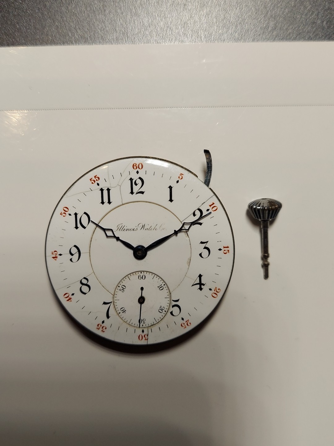 illinois pocket watch Movement SANGAMO 23 Jewels 6 Position Double Roller…