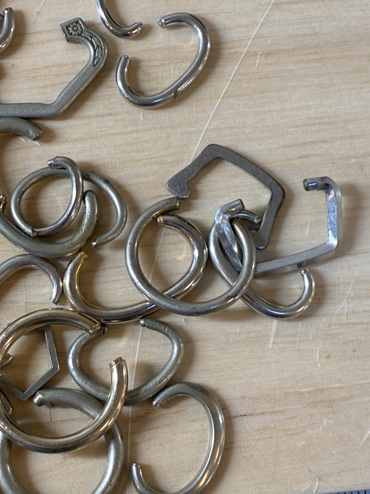 Lot of Pocket Watch Bows – Mixed White Metals & Sizes Watchmakers Estate