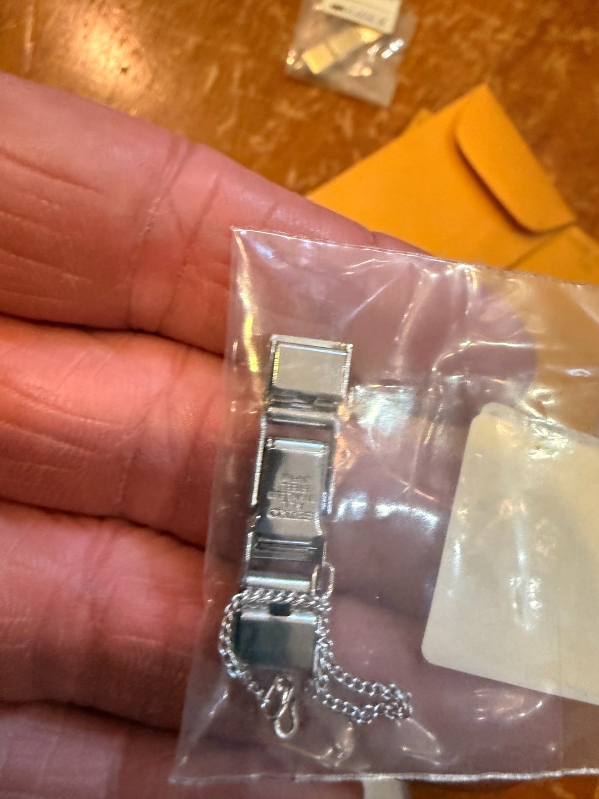 NEW VTG 80’s 1990’s Ladies Seiko Watch Clasp Link Silver 8.10mm Chain # Q513WCL