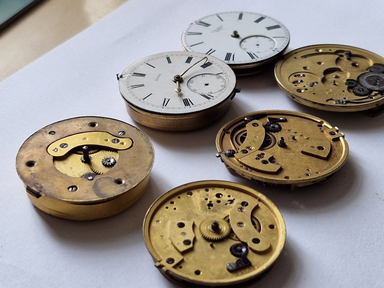 antique pocket watch movements Dent London Leo Wheeler Palfryman joblot