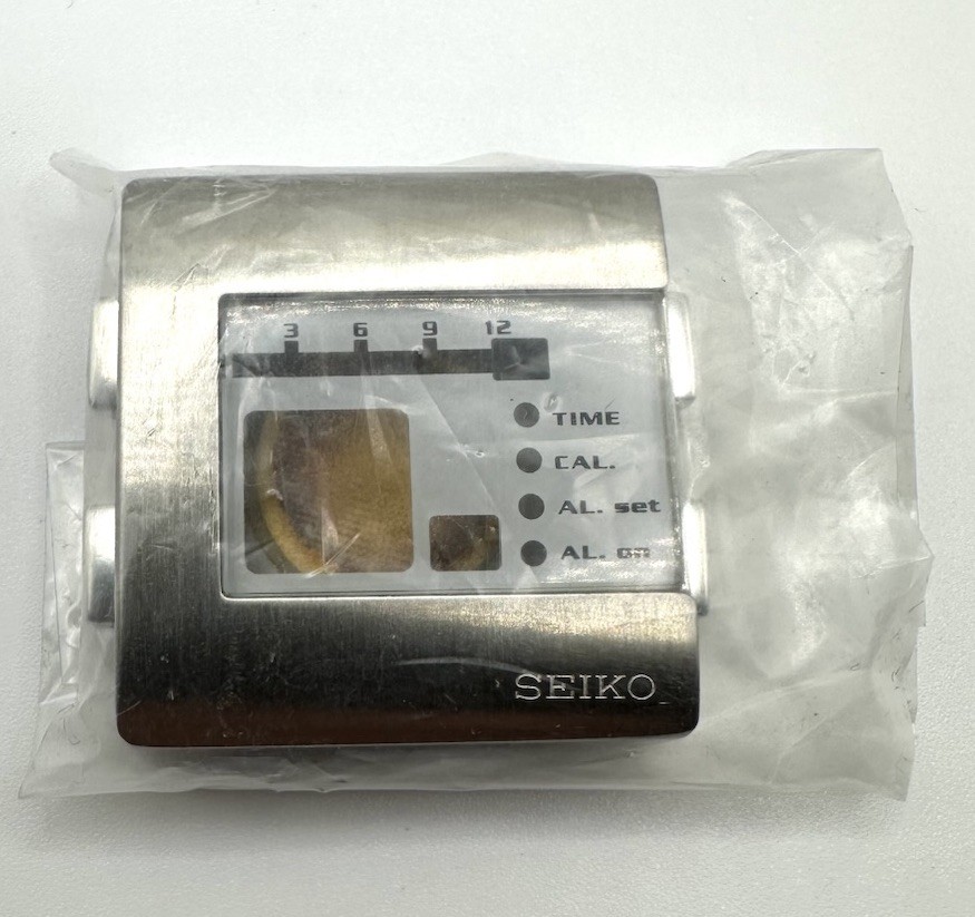 NOS Vintage Seiko Digital Quartz W524-4A00 Stainless Steel Complete Case Part