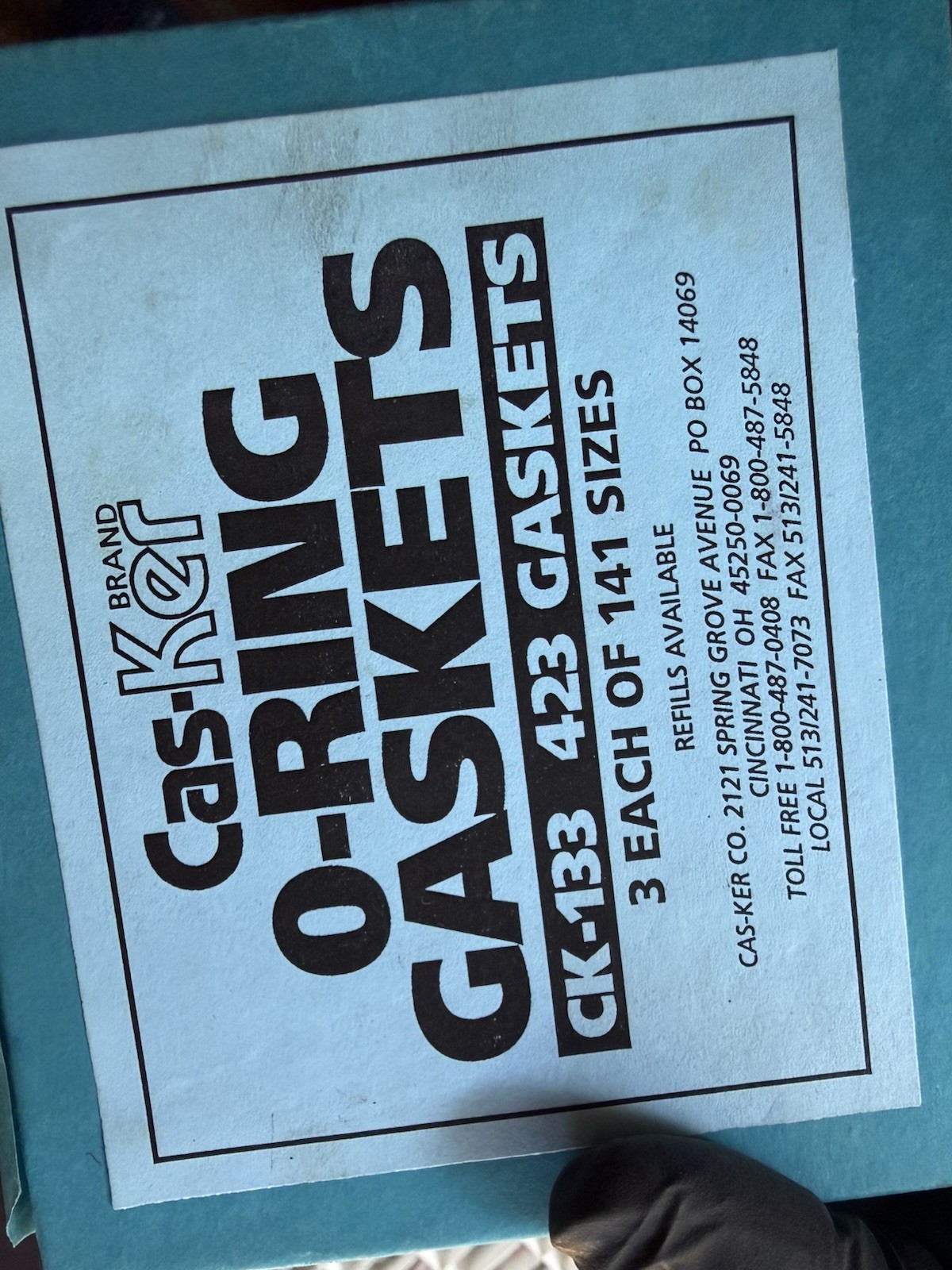 Watch O-ring Gaskets Various Sizes Box