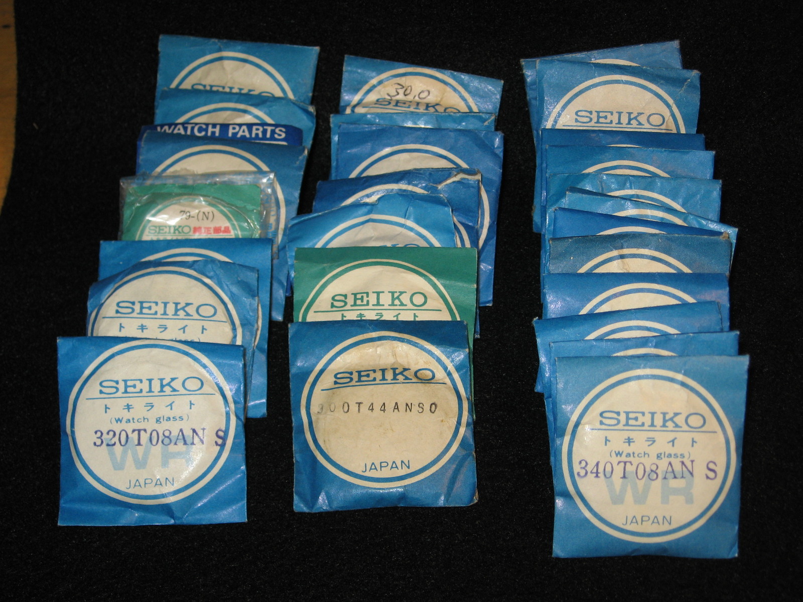 Original Factory NOS Seiko Watch Crystal Parts of Various Sizes