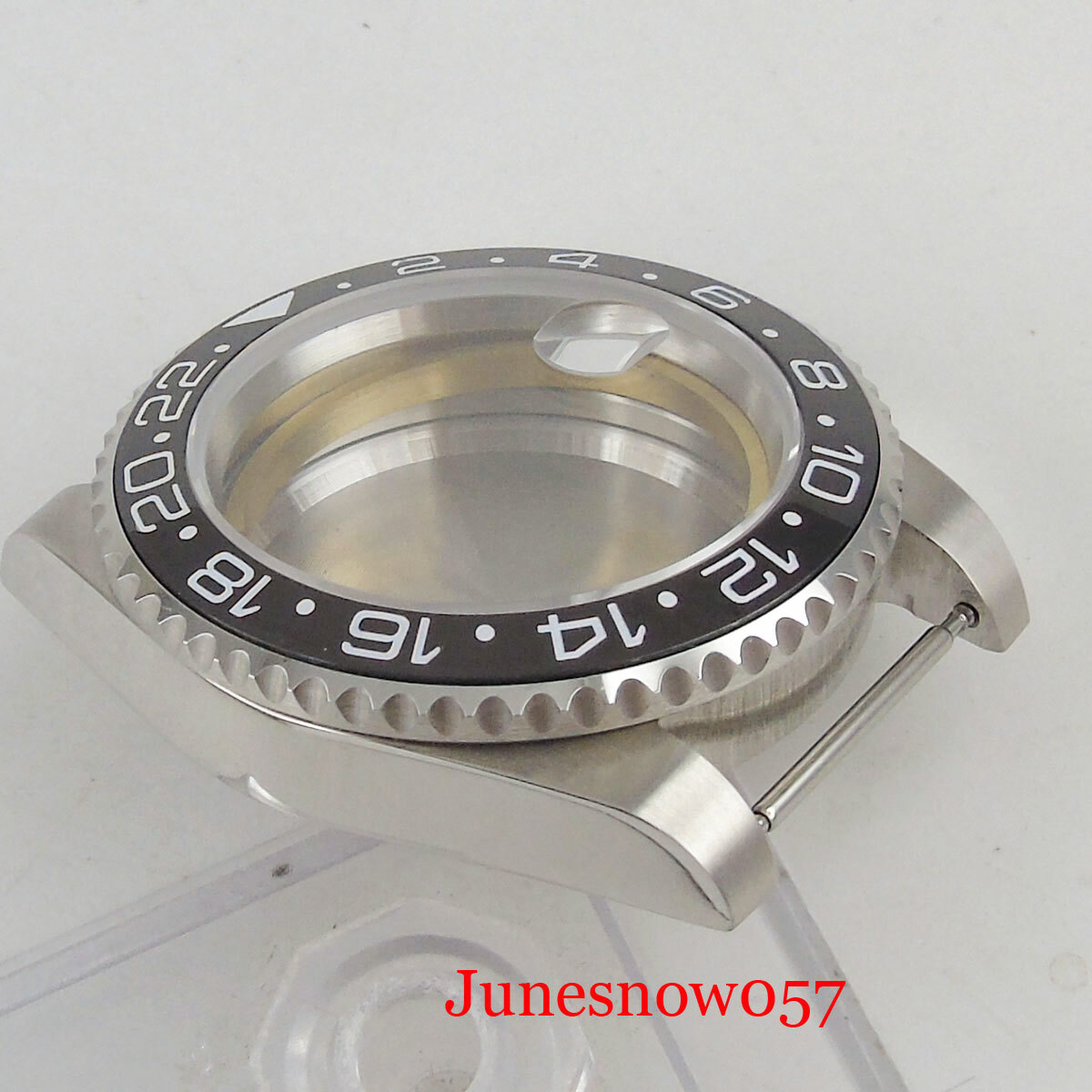40mm SUB Watch Men Case Sapphire Glass Fit ETA 2836 MIYOTA 8215 821A Metal Back