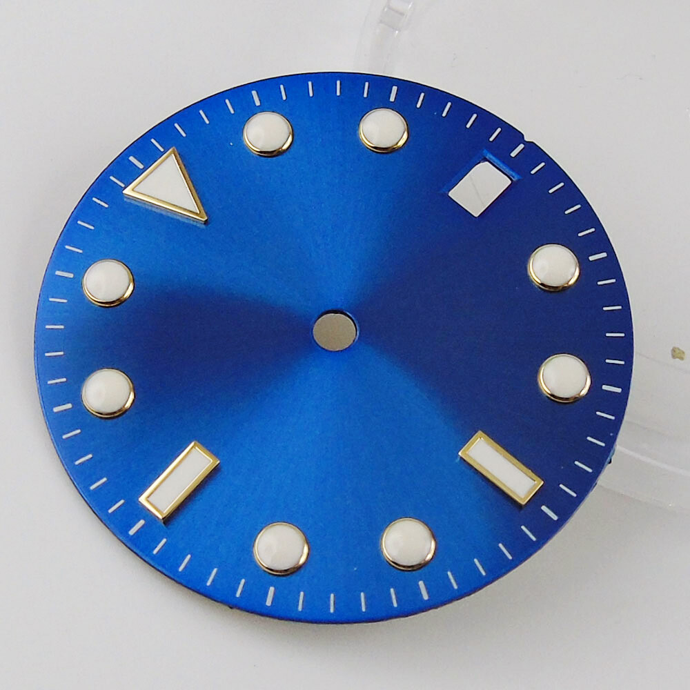 Black blue green white 28.5mm watch dial fit for NH35A Automatic movement date