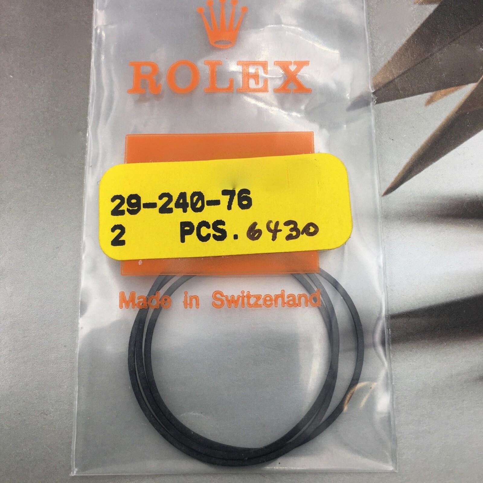 Genuine Rolex Case Back Gasket 29-240-76. Price Per One Gasket.