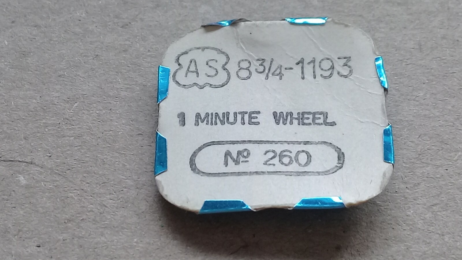 AS Cal. 1193 – Minute Wheel – Part 260. 8.75”’ (TC806)